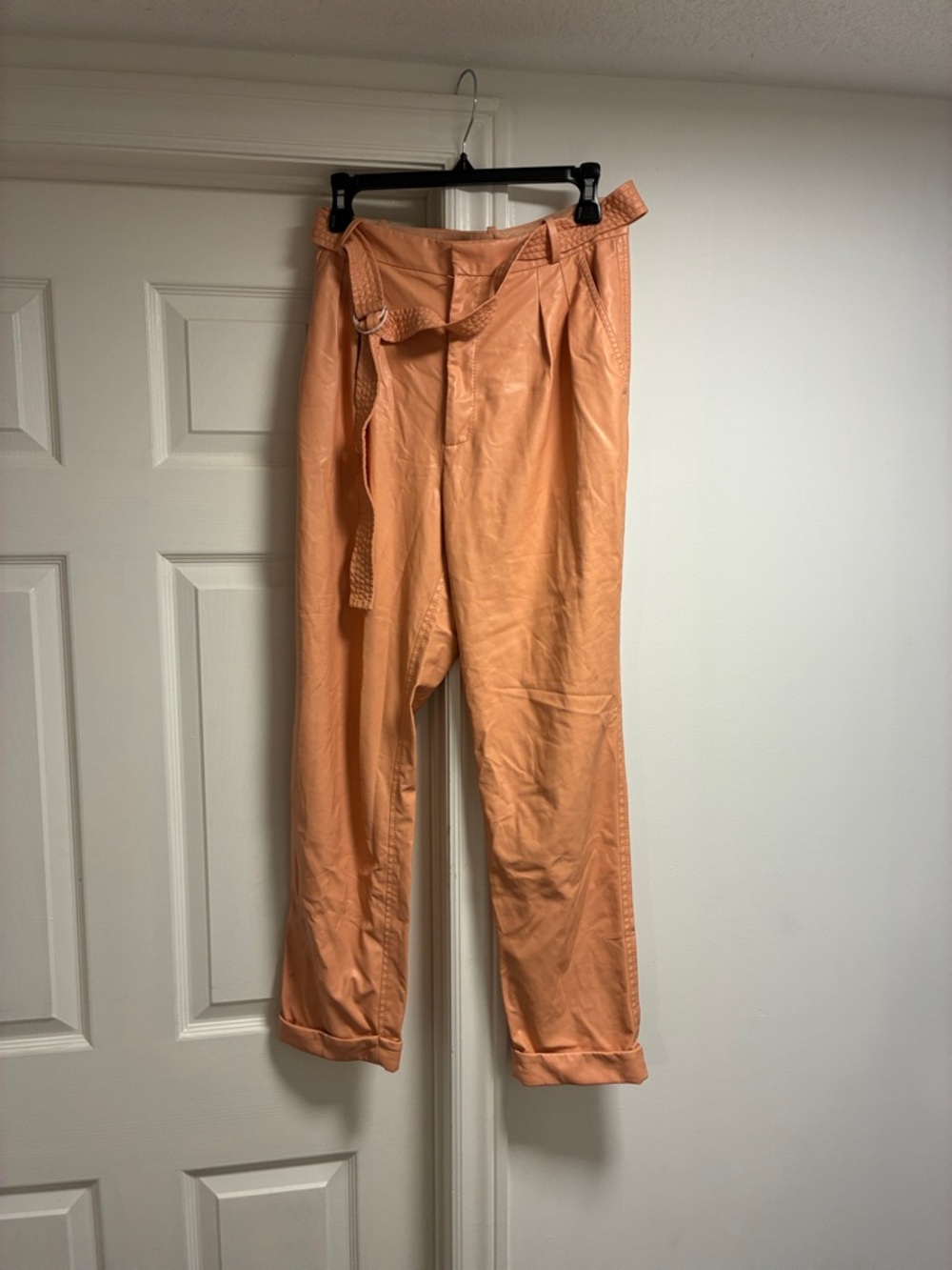 Lapointe Women's Peach Paperbag Waist Pants - Lightweight Relaxed Fit